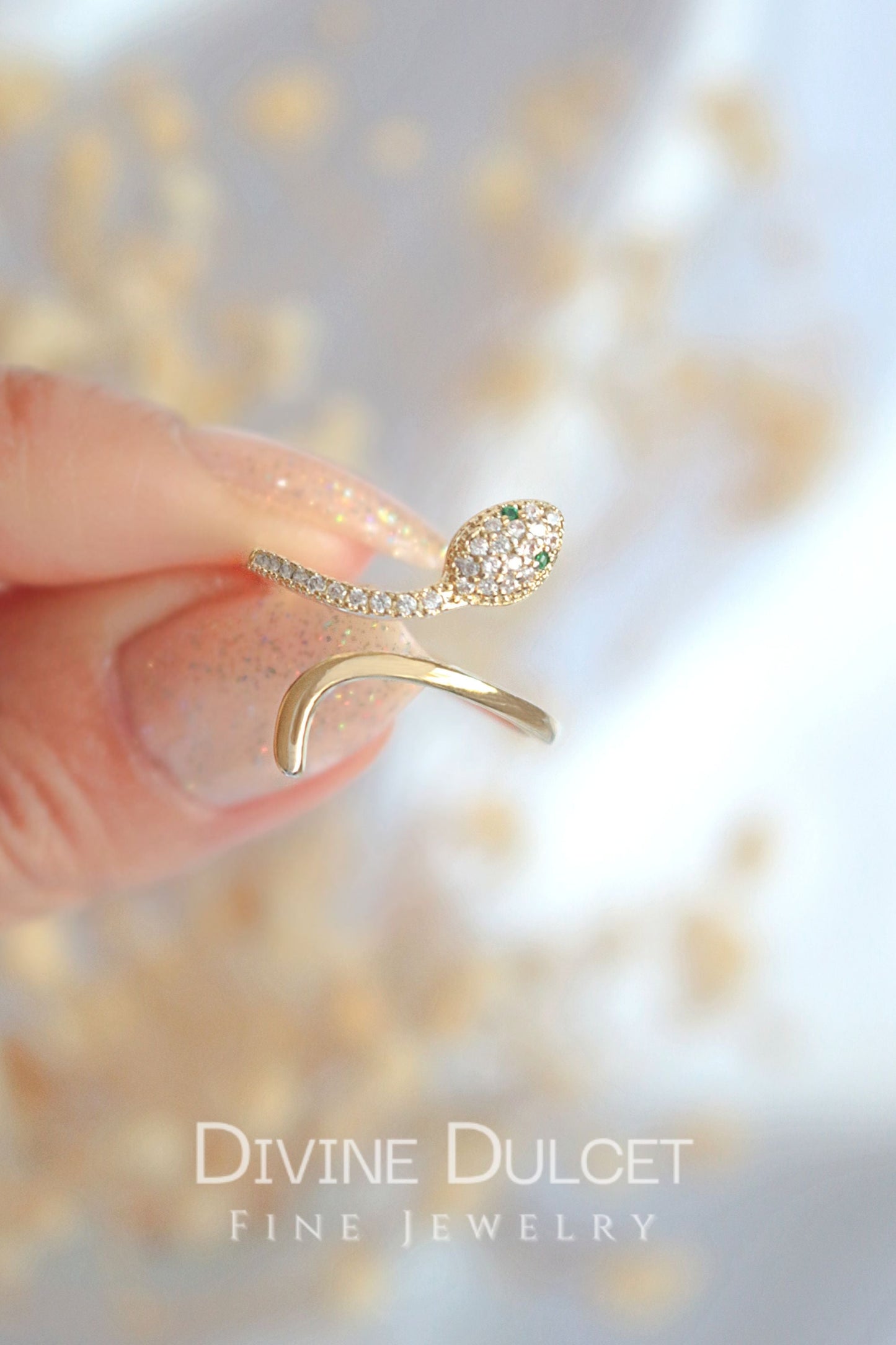 Anello regolabile Serpeverde 24 carati
