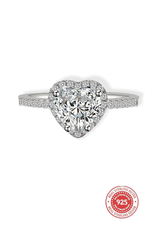 Anello con cuore in argento 925