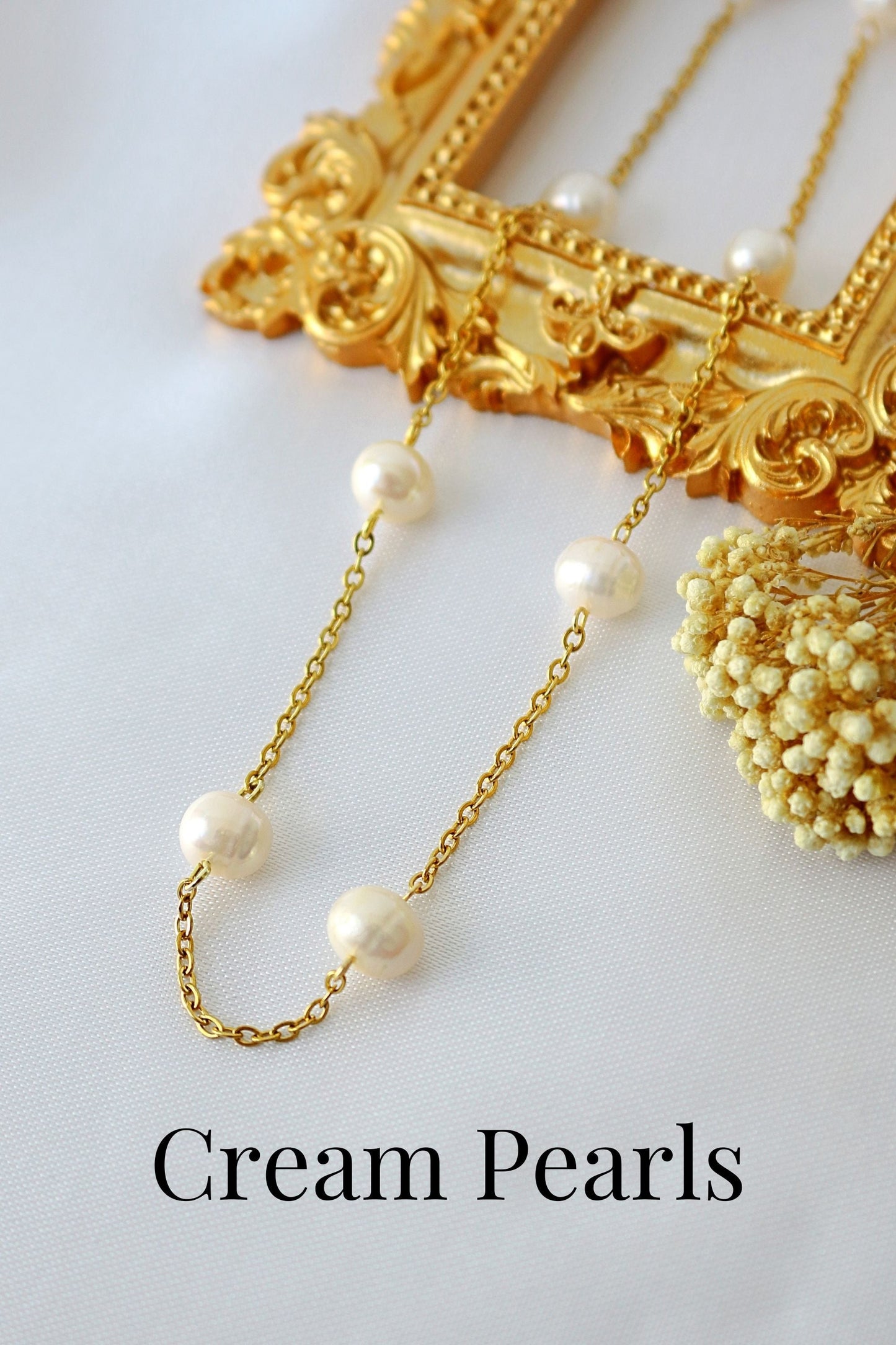 Collana girocollo con perle d'acqua dolce barocche 24K