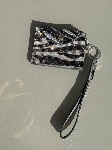Portafoglio di lusso con strass per donna
