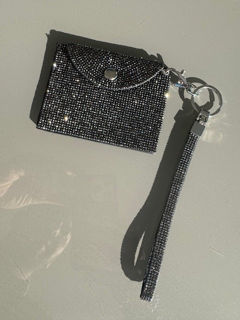 Portafoglio di lusso con strass per donna