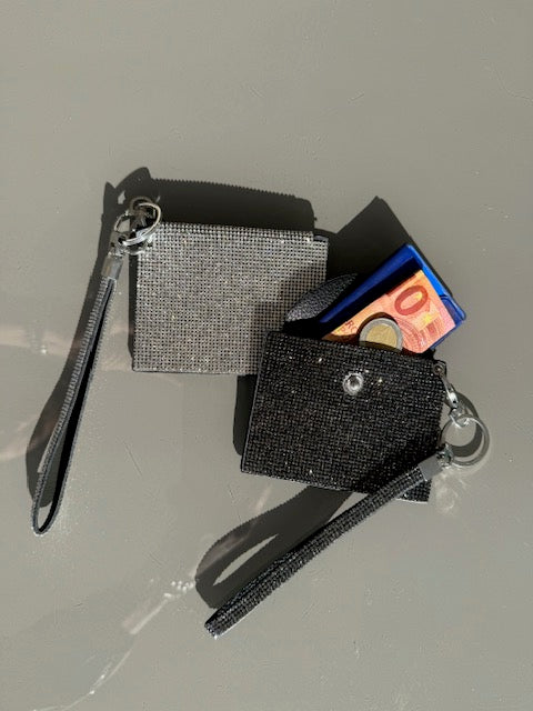 Portafoglio di lusso con strass per donna
