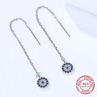 Orecchini con linea di occhi in argento sterling 925