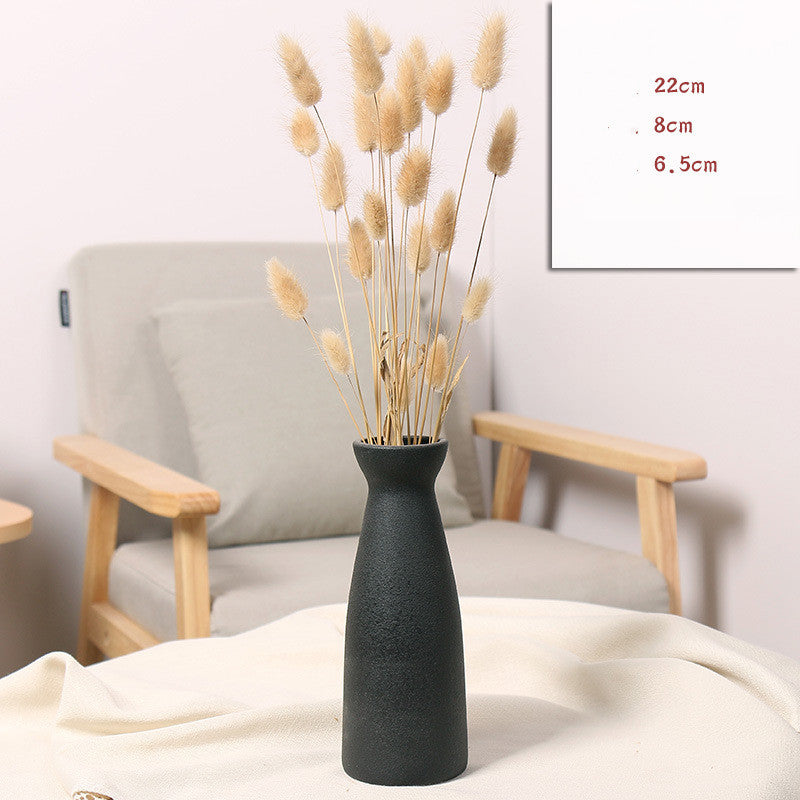 Vaso in ceramica bianca e nera