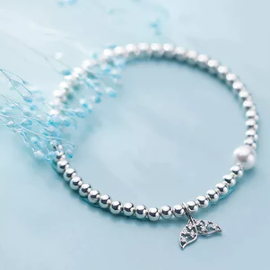 Braccialetto di perle Starnd per donna in argento sterling 925, bracciale alla moda, gioielleria raffinata
