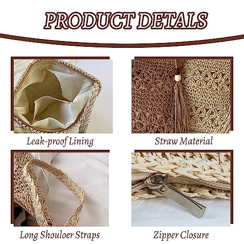 Women's Straw Bag with Tassel