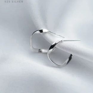 Orecchini da donna con ciondolo in argento sterling 925, orecchini a bottone, gioielli da sposa