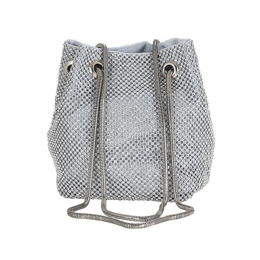 Tasche Glitzer Strass Bucket Clutch