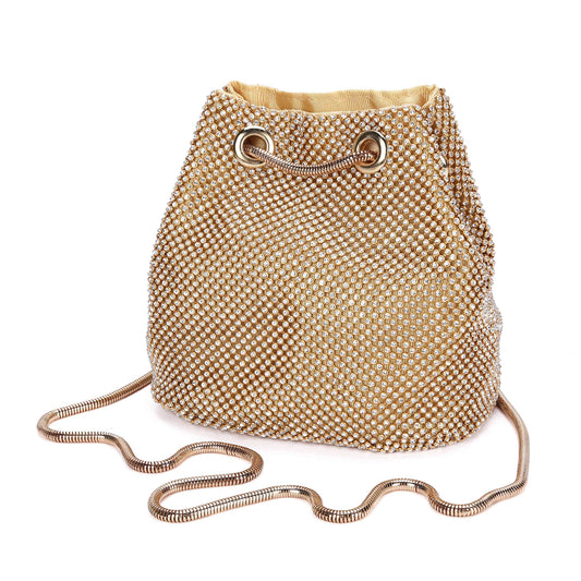 Mini-Clutch mit silbernem Strass