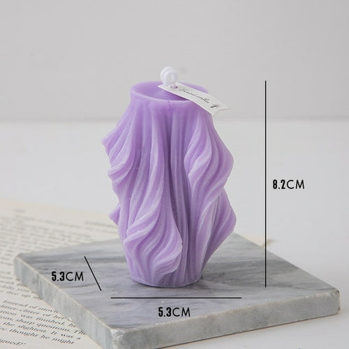Creative Geometric Wave Scented Candle