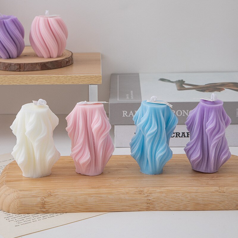 Creative Geometric Wave Scented Candle