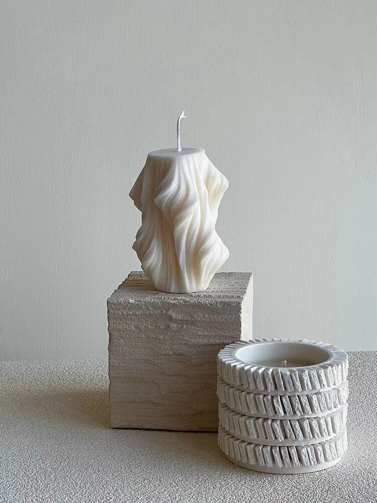 Creative Geometric Wave Scented Candle