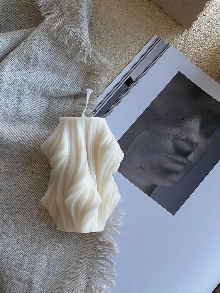 Creative Geometric Wave Scented Candle
