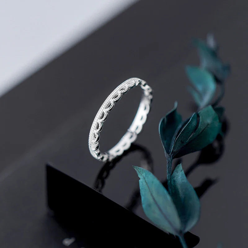 Anello 925 per donna, anello di misura libera, design raffinato