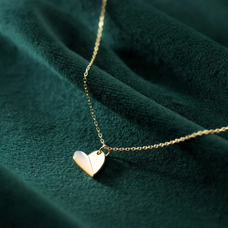 Collana con catena a maglie in argento sterling 925, design raffinato e alla moda