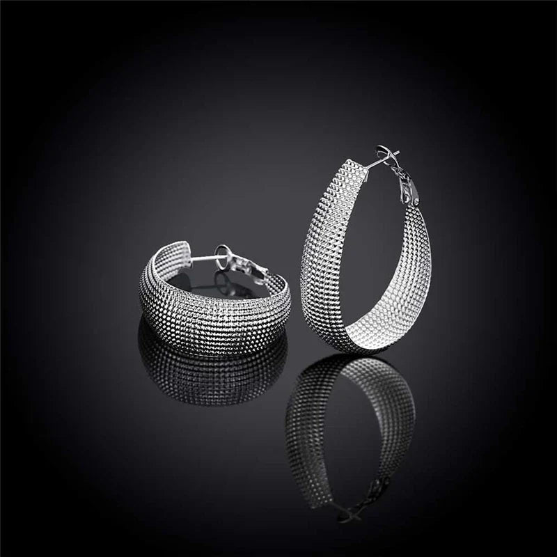 Orecchini nuovi in ​​argento sterling 925, orecchini da donna per regalo di nozze, raffinati gioielli europei, regalo di Natale, festa di fidanzamento