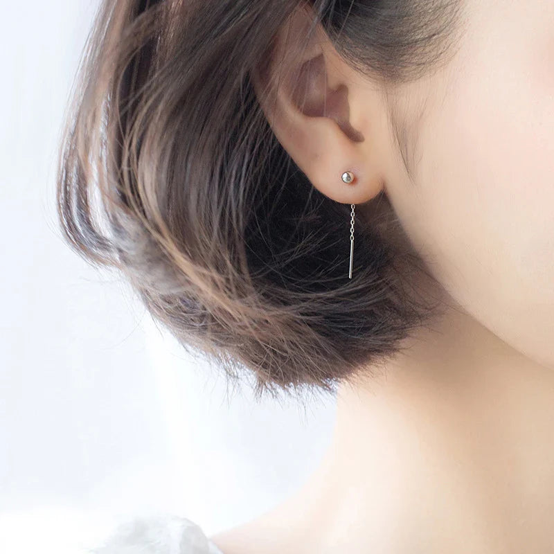 Orecchini pendenti alla moda in argento sterling 925 per donna