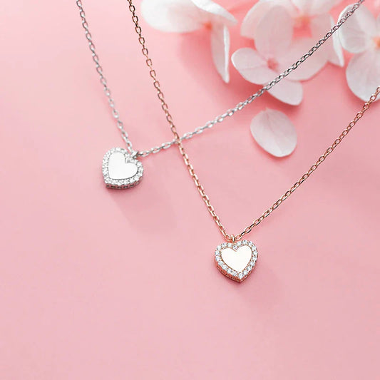 Collana con ciondolo per donna in argento sterling 925 con catena a maglie, gioielleria raffinata
