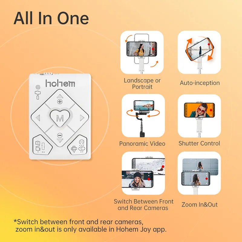 Hohem Official iSteady Q Selfie Stick For iphone Android Adjustable