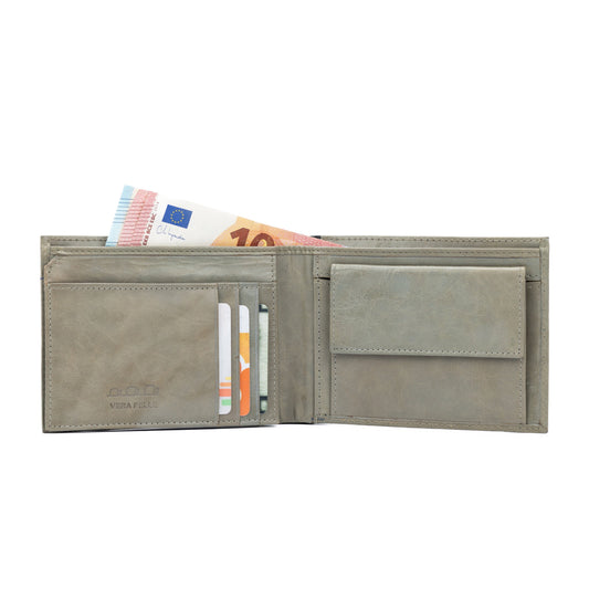 K11104FB| Portafogli Uomo in Vera Pelle Col. Grigio