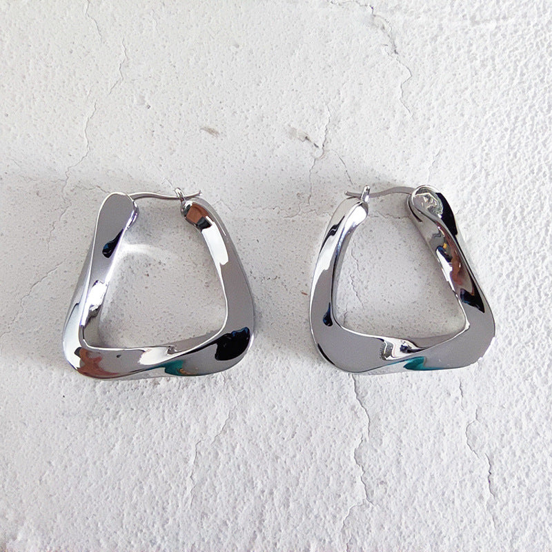 Irregular Eardrop Earring Female Simple Style