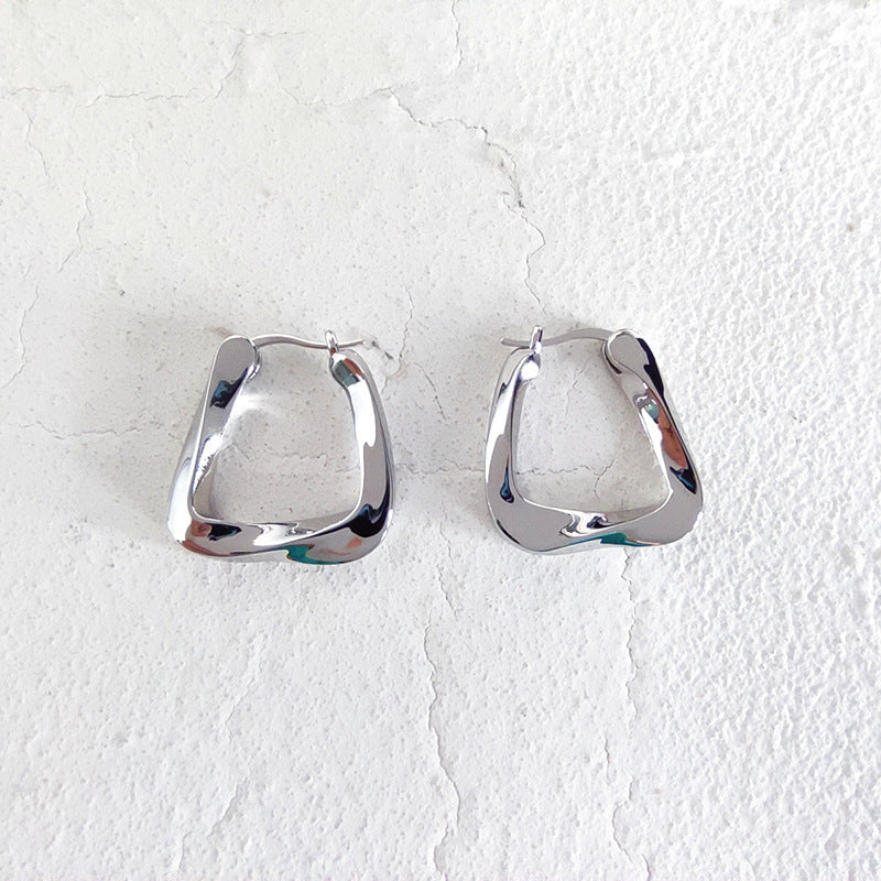 Irregular Eardrop Earring Female Simple Style