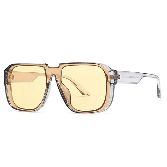Retro Square One Piece Sonnenbrille Spiegelschirme
