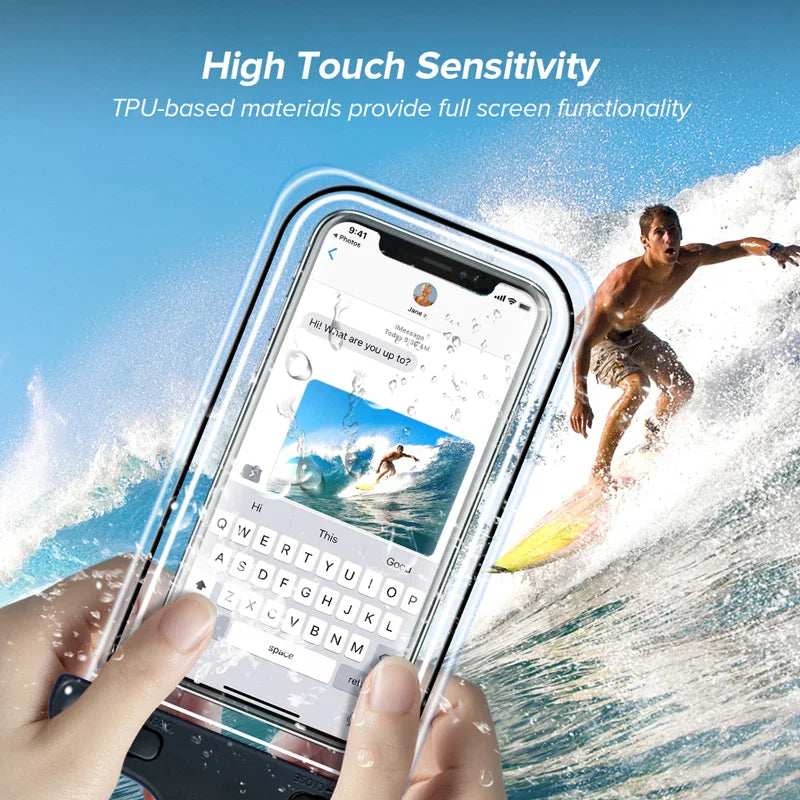 Schwimmtaschen Wasserdichte Telefonhülle Wasserdichte Tasche Handytasche PV-Abdeckung für iPhone 12 Pro