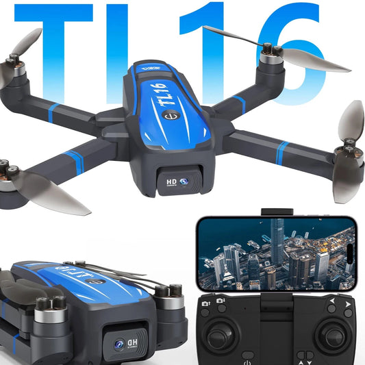 TL16 Brushless Motor Drone with 1080P Camera, FPV Drone for Beginner, Optical Flow Positioning  90° Motorised Adjustable Lens