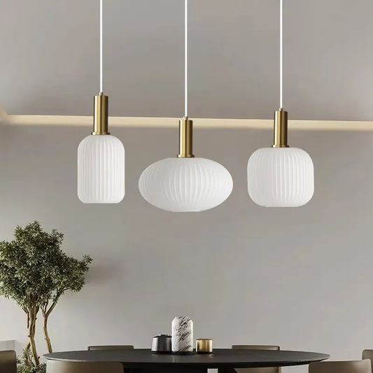 Nordische Glaspendelleuchten LED Minimalistischer Lampenschirm