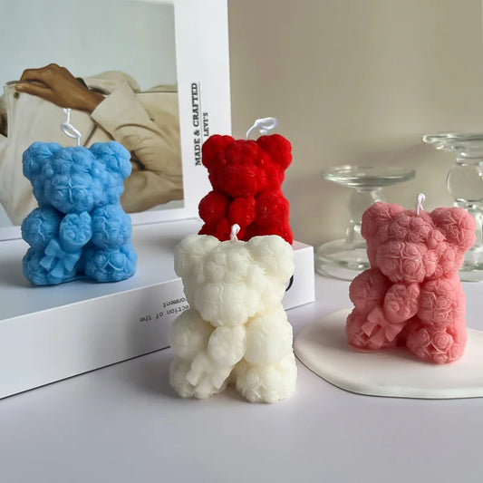 Kreative 3D-Aromatherapiekerzen mit Rosenbär