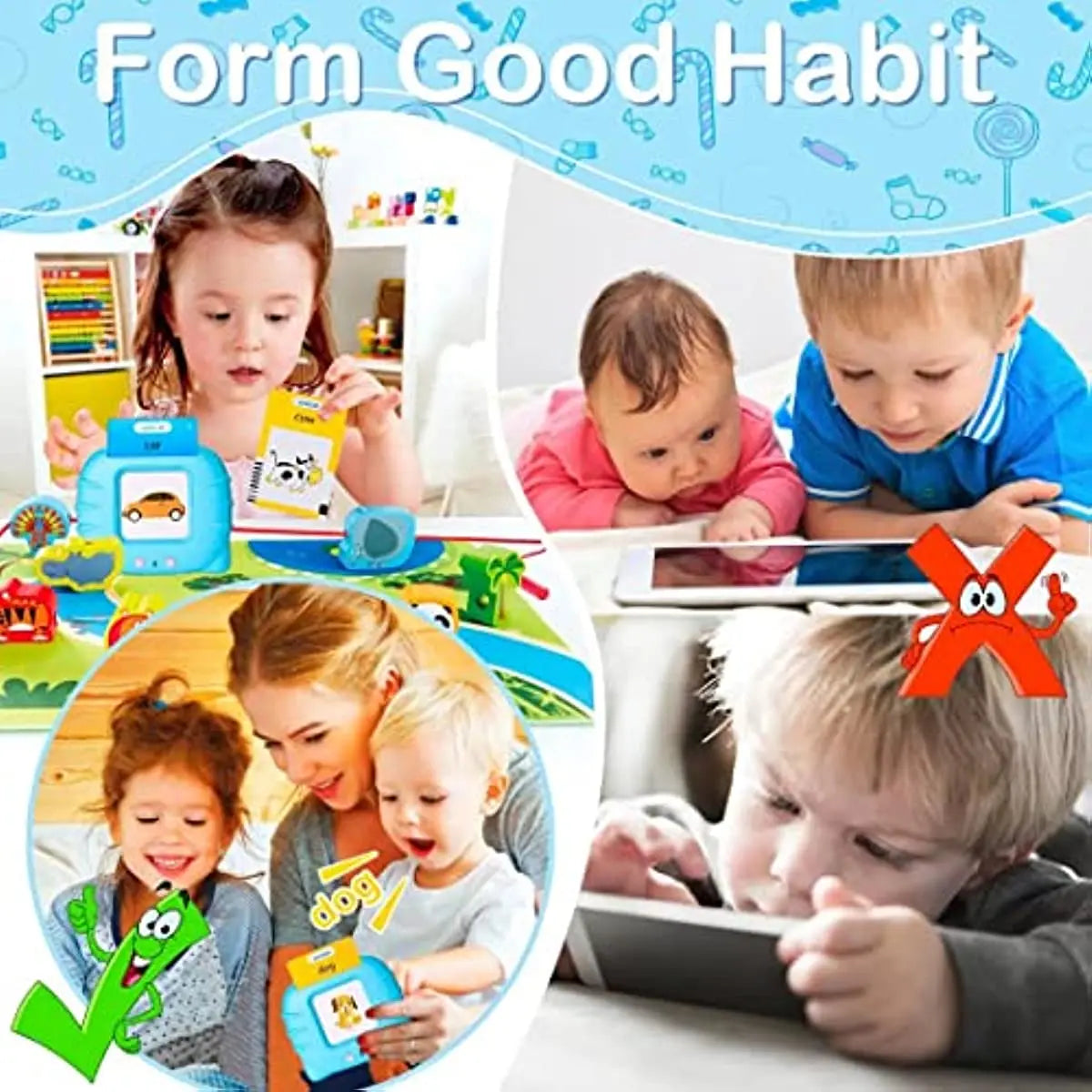 Carte parlanti Montessori, giocattoli educativi