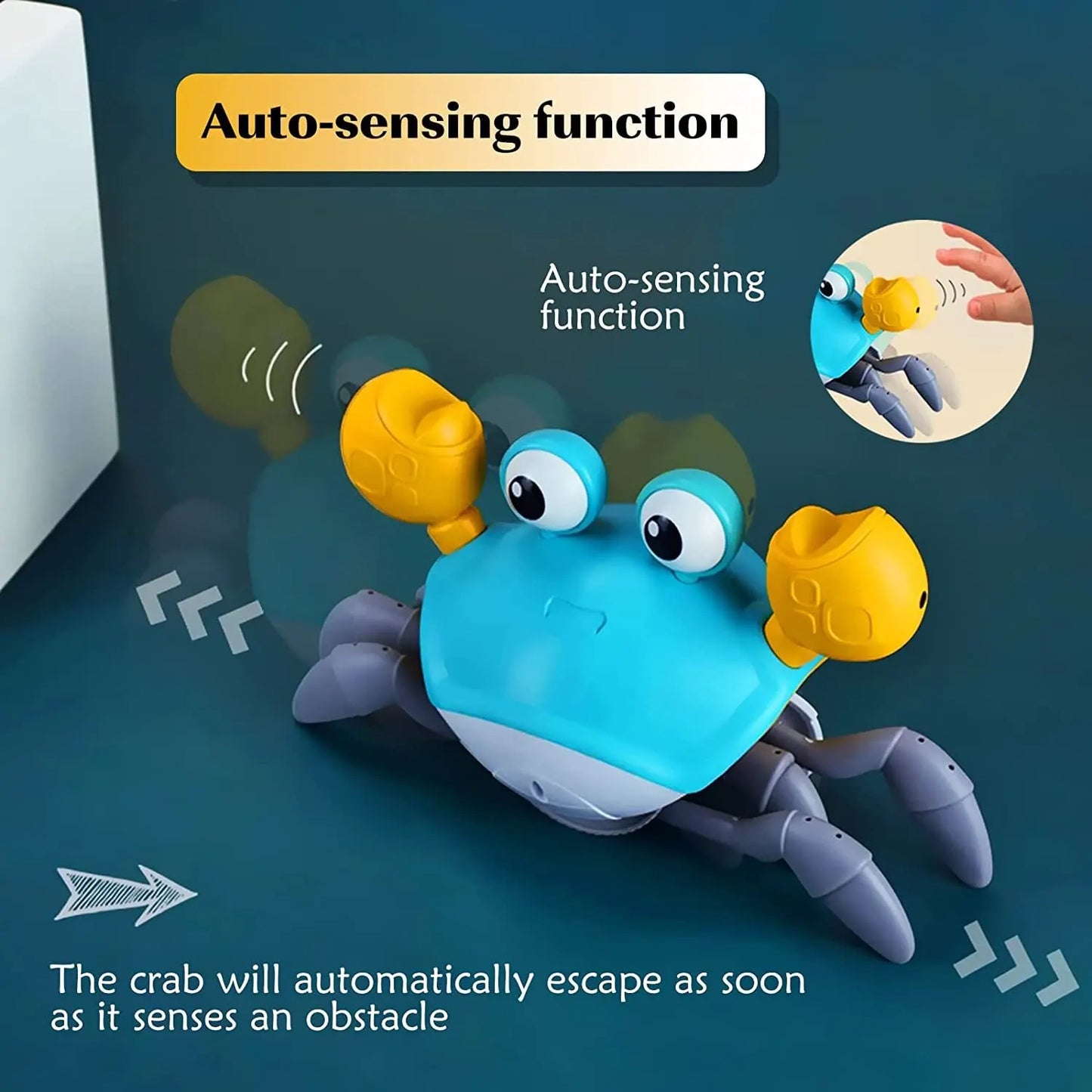 Funzione di rilevamento automatico del granchio con musica e luce
