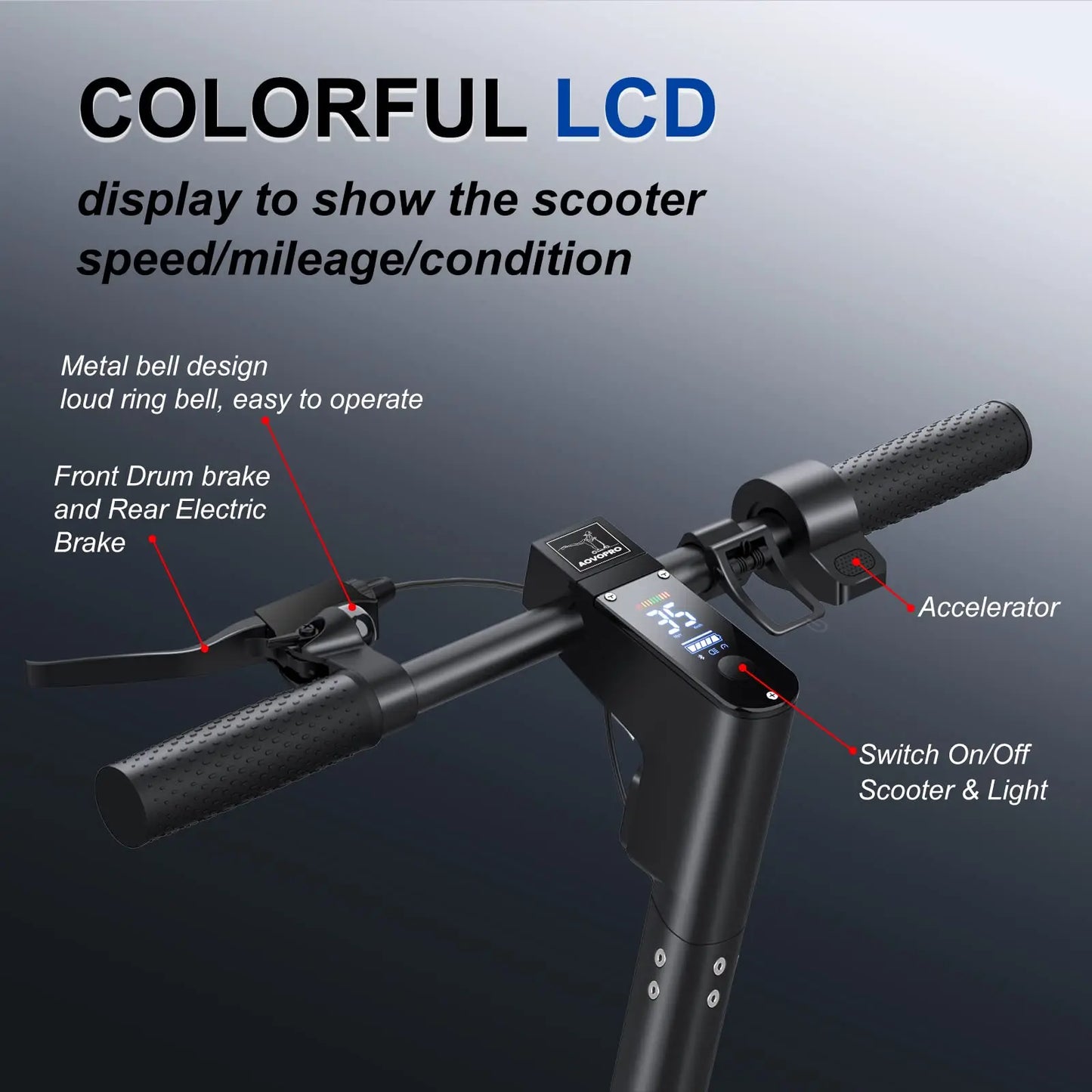 Electric Scooter ESMAX 1000W, 45KM Max Range, Smart APP,  Battery 14.5AH, 10 Inch Wheels