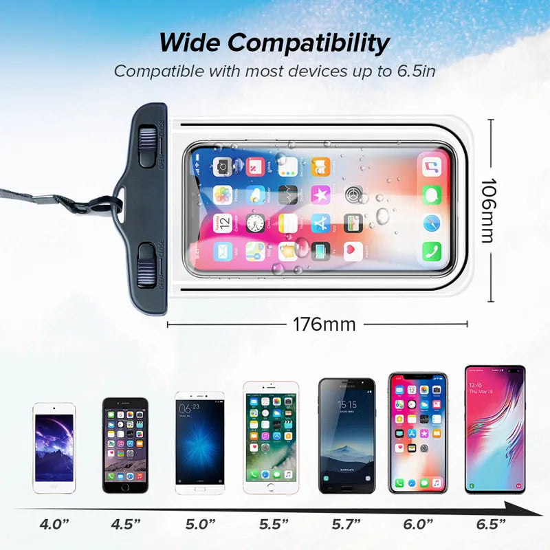 Schwimmtaschen Wasserdichte Telefonhülle Wasserdichte Tasche Handytasche PV-Abdeckung für iPhone 12 Pro