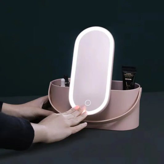 Make-up- und Schmuck-Organizer-Box mit LED