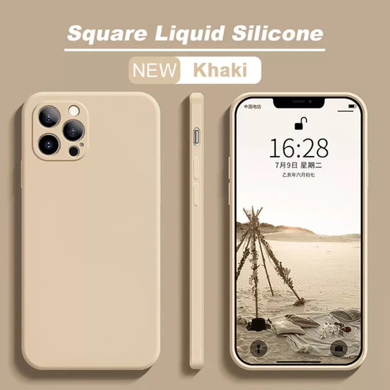 Custodia ufficiale in silicone liquido quadrato per iPhone 13 11 12 Pro Max Mini per iPhone X XS MAX XR 6 6 s 7 8 Plus SE 2020