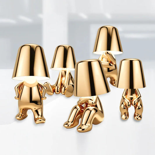 Little Golden Man Nachtlicht Harz Led Tischlampe