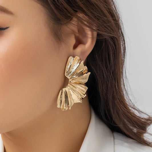 Simple French Petal Stud Earrings