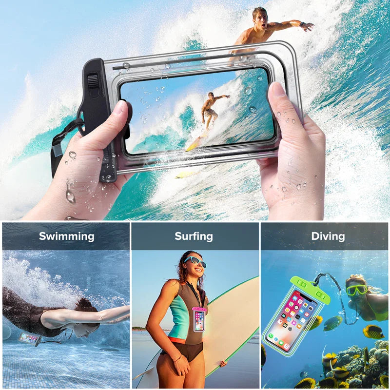 Schwimmtaschen Wasserdichte Telefonhülle Wasserdichte Tasche Handytasche PV-Abdeckung für iPhone 12 Pro