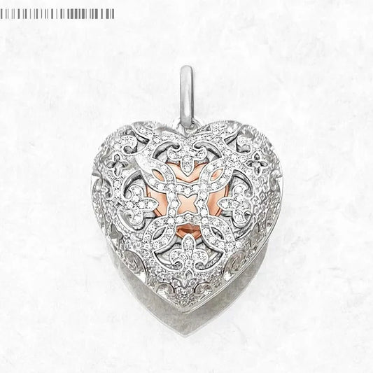Anhänger Liebe Herz Medaillon Fashion Glam 925 Sterling Silber Schmuck Europa Stil Zubehör Seele Geschenk Für Frau