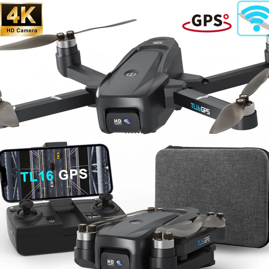 TL16GPS UVA with 4K HD Camera 5G FPV WiFi GPS Drone 50xZoom RC Quadcopterl  Brushless Motor Optical Flow Gift Foldable Toy CO
