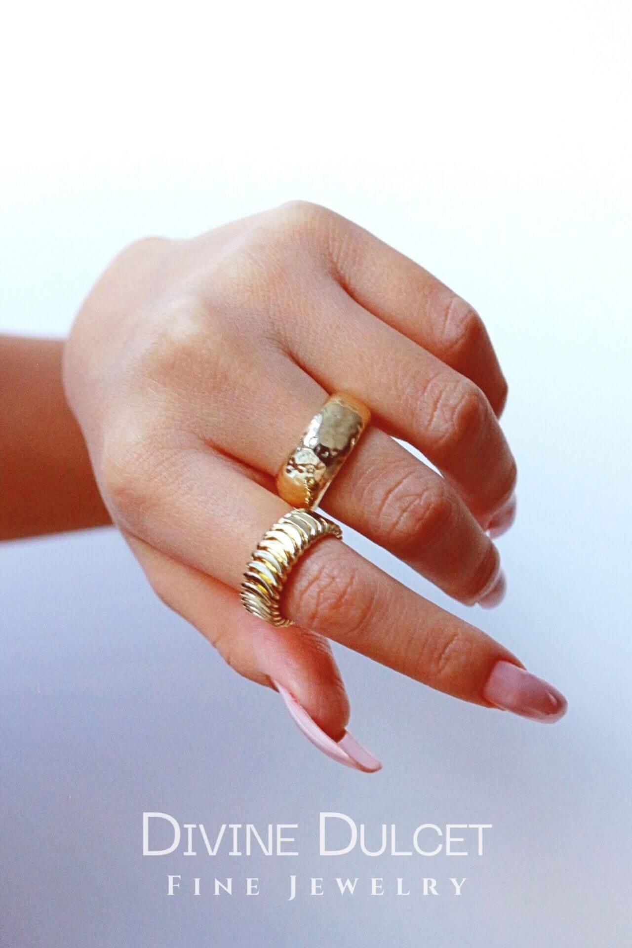 Mirror Gold 18 Karats Adjustable Ring