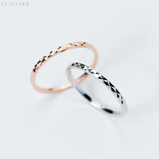 Anelli da dito in argento sterling 925 impilabili Babysbreath, piccoli gioielli alla moda per donna